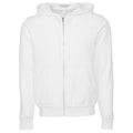 DTG White - Front - Canvas Unixex Zip-up Polycotton Fleece Hooded Sweatshirt - Hoodie