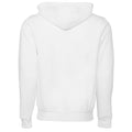 DTG White - Back - Canvas Unixex Zip-up Polycotton Fleece Hooded Sweatshirt - Hoodie