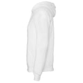 DTG White - Side - Canvas Unixex Zip-up Polycotton Fleece Hooded Sweatshirt - Hoodie