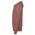 Mauve - Side - Canvas Unixex Zip-up Polycotton Fleece Hooded Sweatshirt - Hoodie