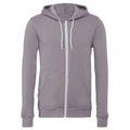 Storm Grey - Front - Canvas Unixex Zip-up Polycotton Fleece Hooded Sweatshirt - Hoodie