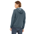 Slate Heather - Side - Canvas Unixex Zip-up Polycotton Fleece Hooded Sweatshirt - Hoodie