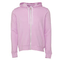 Lilac - Front - Canvas Unixex Zip-up Polycotton Fleece Hooded Sweatshirt - Hoodie