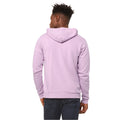Lilac - Back - Canvas Unixex Zip-up Polycotton Fleece Hooded Sweatshirt - Hoodie