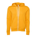 Gold - Front - Canvas Unixex Zip-up Polycotton Fleece Hooded Sweatshirt - Hoodie