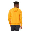 Gold - Back - Canvas Unixex Zip-up Polycotton Fleece Hooded Sweatshirt - Hoodie