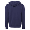 Navy Blue - Back - Canvas Unixex Zip-up Polycotton Fleece Hooded Sweatshirt - Hoodie