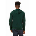 Forest Green - Side - Canvas Unixex Zip-up Polycotton Fleece Hooded Sweatshirt - Hoodie