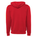 Red - Back - Canvas Unixex Zip-up Polycotton Fleece Hooded Sweatshirt - Hoodie
