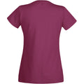 Burgundy - Back - Fruit Of The Loom Ladies-Womens Lady-Fit Valueweight Short Sleeve T-Shirt