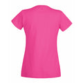 Fuchsia - Back - Fruit Of The Loom Ladies Lady-Fit Valueweight V-Neck Short Sleeve T-Shirt