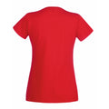 Red - Back - Fruit Of The Loom Ladies Lady-Fit Valueweight V-Neck Short Sleeve T-Shirt