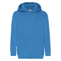 Azure Blue - Front - Fruit Of The Loom Childrens Unisex Hooded Sweatshirt - Hoodie