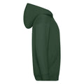 Bottle Green - Side - Fruit Of The Loom Childrens-Kids Unisex Hooded Sweatshirt Jacket