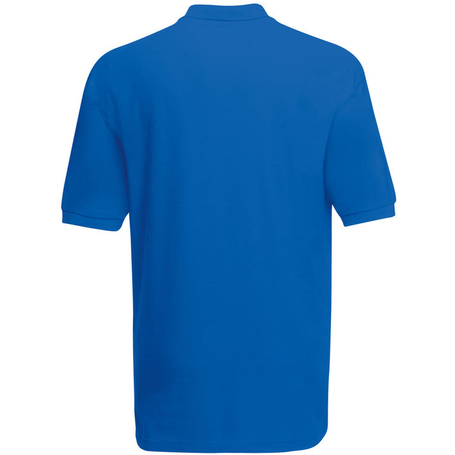 Royal - Back - Fruit Of The Loom Premium Mens Short Sleeve Polo Shirt