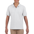 White - Back - Gildan DryBlend Childrens Unisex Jersey Polo Shirt