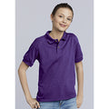 Purple - Close up - Gildan DryBlend Childrens Unisex Jersey Polo Shirt