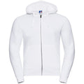 White - Front - Russell Mens Authentic Full Zip Hooded Sweatshirt - Hoodie