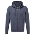 Convoy Grey - Front - Russell Mens Authentic Full Zip Hooded Sweatshirt - Hoodie