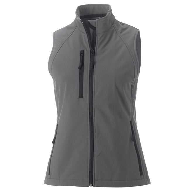 Titanium - Side - Russell Ladies-Womens Soft Shell Breathable Gilet Jacket