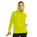 Lime-White - Back - SG Ladies-Womens Contrast Hooded Sweatshirt - Hoodie