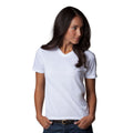 White - Back - Xpres Womens-Ladies Short Sleeve Subli Plus V-Neck T-Shirt