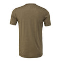 Olive Triblend - Back - Canvas Triblend Crew Neck T-Shirt - Mens Short Sleeve T-Shirt