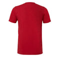 Solid Red Triblend - Back - Canvas Triblend Crew Neck T-Shirt - Mens Short Sleeve T-Shirt
