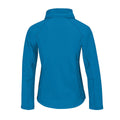 Azure Blue - Back - B&C Womens Hooded Premium Softshell Jacket (Windproof, Waterproof & Breathable)
