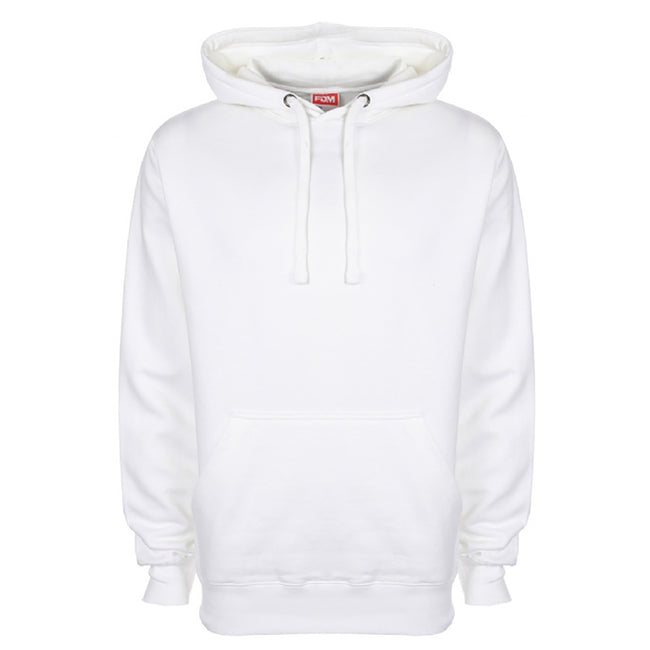 White - Front - FDM Unisex Plain Original Hooded Sweatshirt - Hoodie (300 GSM)
