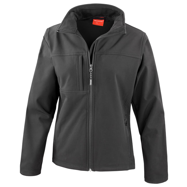 Black - Front - Result Womens Softshell Premium 3 Layer Performance Jacket (Waterproof, Windproof & Breathable)