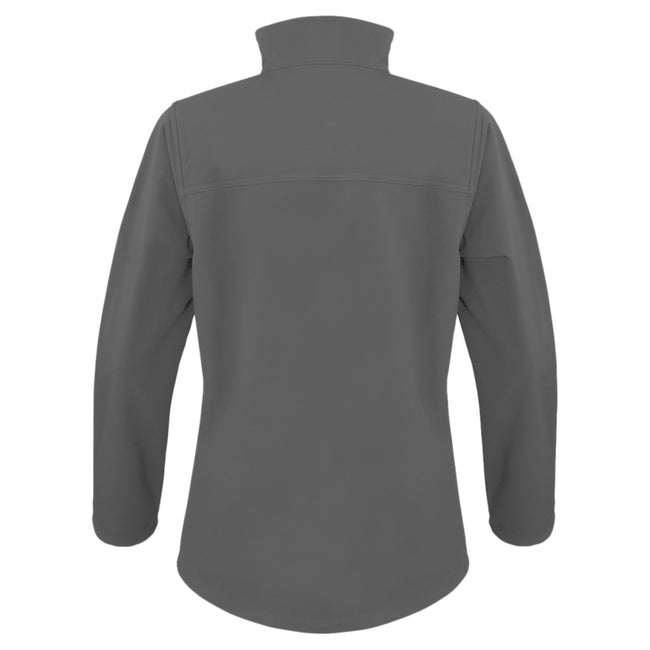 Grey - Back - Result Womens Softshell Premium 3 Layer Performance Jacket (Waterproof, Windproof & Breathable)