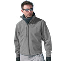 Grey - Back - Result Mens Softshell Premium 3 Layer Performance Jacket (Waterproof, Windproof & Breathable)