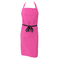 Orchid Pink - Front - Dennys Unisex Adults Bib Workwear Apron