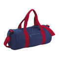French Navy-Classic Red - Front - Bagbase Plain Varsity Barrel - Duffle Bag (20 Litres)