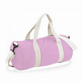 CLassic Pink-White - Front - Bagbase Plain Varsity Barrel - Duffle Bag (20 Litres)