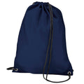 Navy Blue - Front - BagBase Budget Water Resistant Sports Gymsac Drawstring Bag (11 Litres)