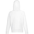 White - Back - Fruit Of The Loom Mens Lightweight Hooded Sweatshirt - Hoodie (240 GSM)