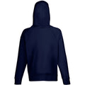 Deep Navy - Back - Fruit Of The Loom Mens Lightweight Hooded Sweatshirt - Hoodie (240 GSM)