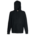 Black - Front - Fruit Of The Loom Mens Lightweight Hooded Sweatshirt - Hoodie (240 GSM)