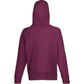 Burgundy - Back - Fruit Of The Loom Mens Lightweight Hooded Sweatshirt - Hoodie (240 GSM)