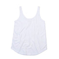 White - Front - Mantis Womens-Ladies Loose Fit Sleeveless Vest Top