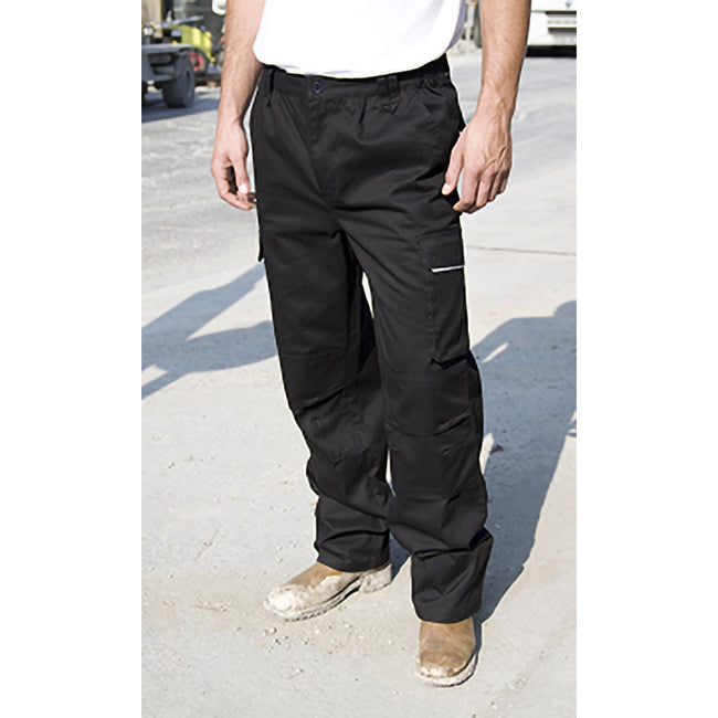 Black - Back - Result Unisex Work-Guard Windproof Action Trousers - Workwear
