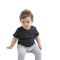 Charcoal Grey Melange - Back - Babybugz Baby Short Sleeve T-Shirt
