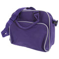 Purple-Light Grey - Front - Bagbase Compact Junior Dance Messenger Bag (15 Litres)