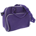 Purple-Light Grey - Back - Bagbase Compact Junior Dance Messenger Bag (15 Litres)