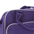 Purple-Light Grey - Side - Bagbase Compact Junior Dance Messenger Bag (15 Litres)