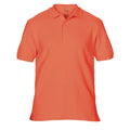 Bright Salmon - Front - Gildan Mens Premium Cotton Sport Double Pique Polo Shirt