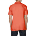 Bright Salmon - Side - Gildan Mens Premium Cotton Sport Double Pique Polo Shirt