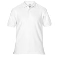 White - Front - Gildan Mens Premium Cotton Sport Double Pique Polo Shirt